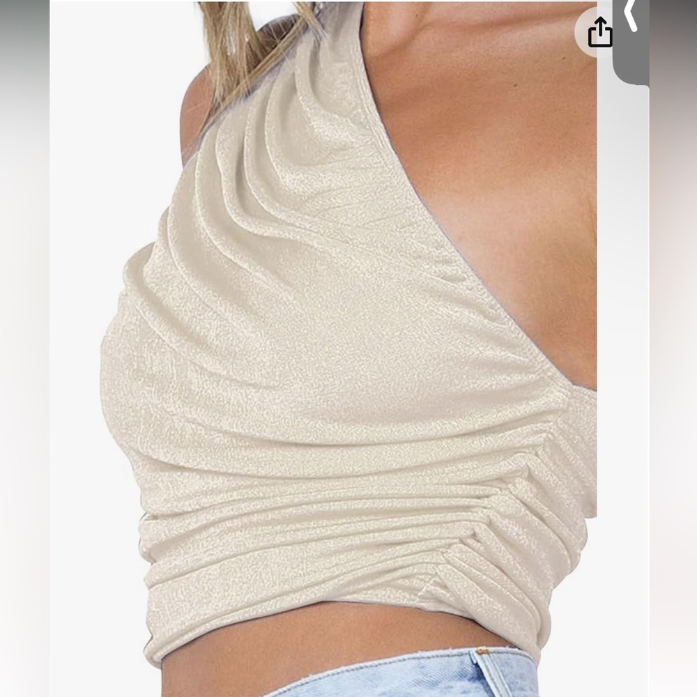 Cream cropped top